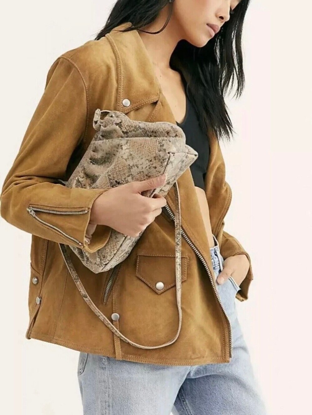 Free People Echo Snake Purse Bag